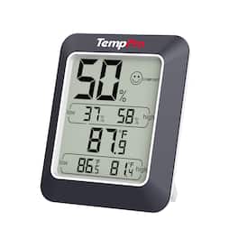 TempPro - TP50W Digital Hygrometer Indoor Thermometer and Humidity Gauge with Temperature Humidity Monitor (Formerly ThermoPro) - Black
