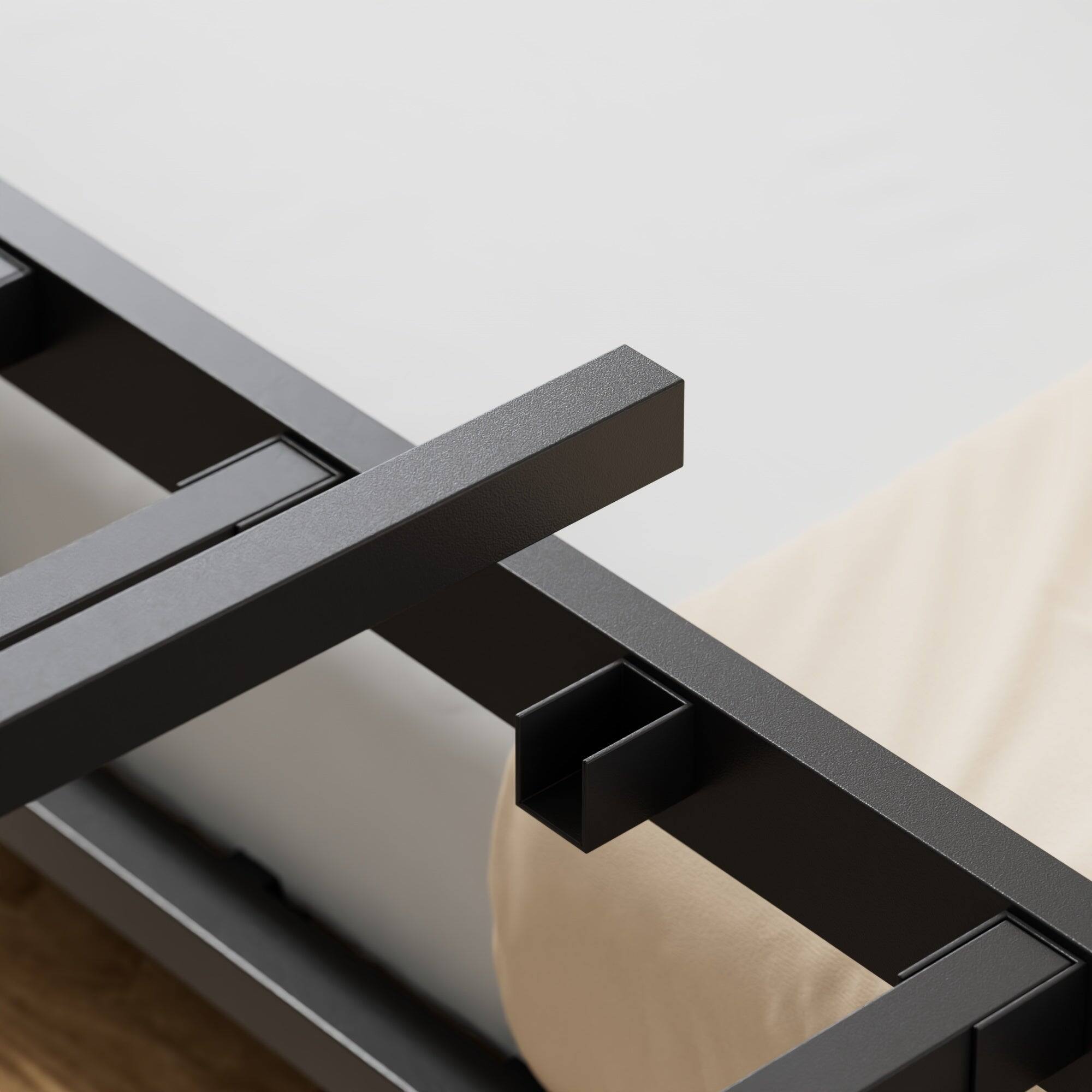 Alt View 4. Vecelo - Modern Convertible Sofa Bed with Built-In Charging Station&Under-Sofa Platform|Space-Saving Sleeper Sofa for Apartments - Black.