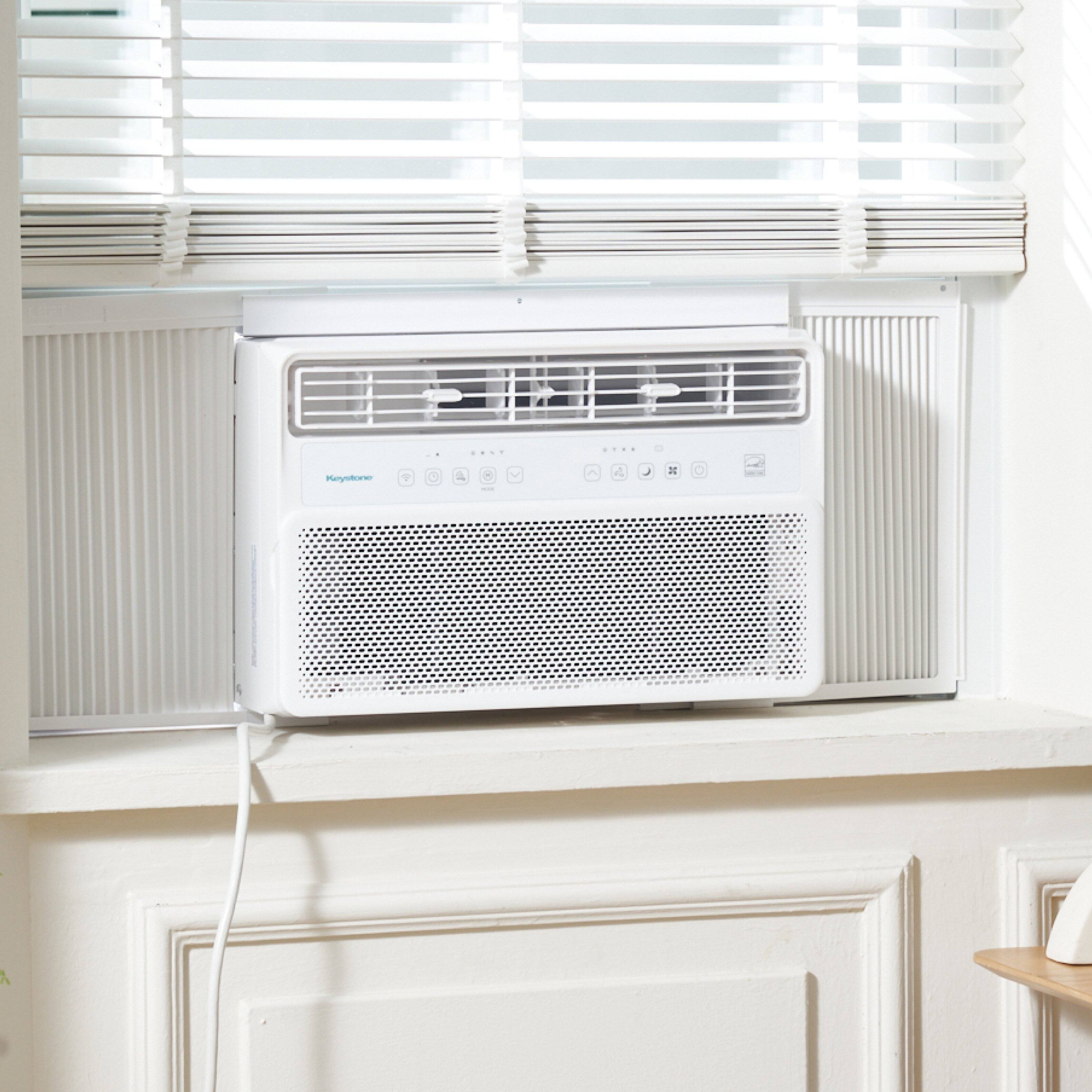 Alt View 4. Keystone - 1,000 Sq. Ft. 18,000 BTU 230V Window Mounted Inverter Air Conditioner with Remote Control - White.