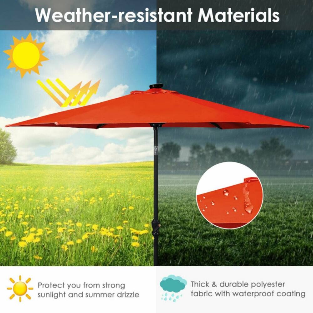 Weather-resistant Materials

Protect you from strong sunlight and summer drizzle

Thick & durable polyester fabric with waterproof coating