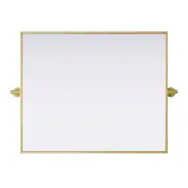 Elegant Kitchen and Bath - Amoura 24X30 Pivot Mirror In - Brass