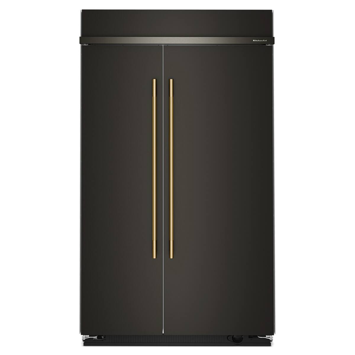 Alt View 3. KitchenAid - 30 Cu. Ft. Built-In Side-by-Side Refrigerator with Platinum Interior - Black Ore.