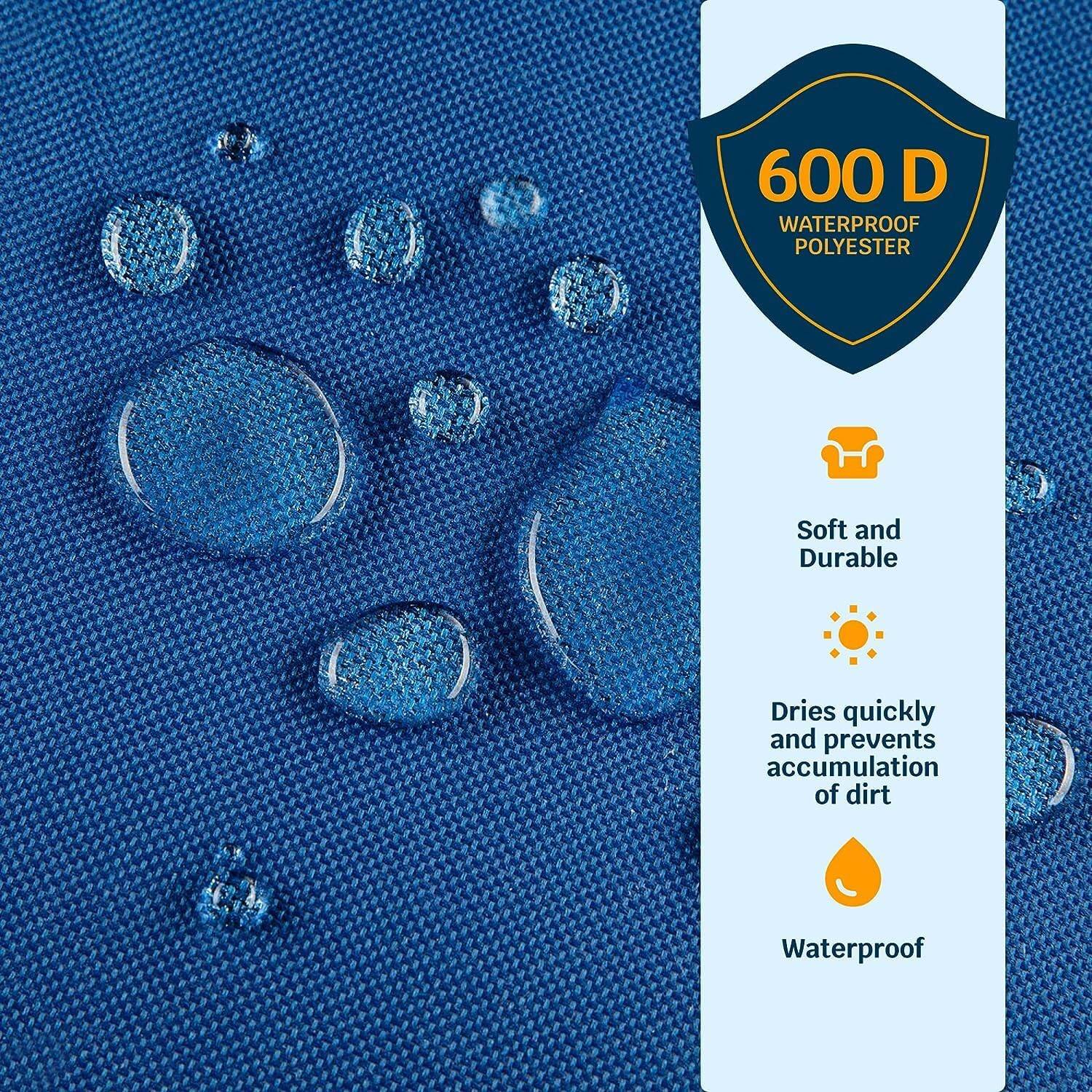 600 D WATERPROOF POLYESTER

- Soft and Durable
- Dries quickly and prevents accumulation of dirt
- Waterproof