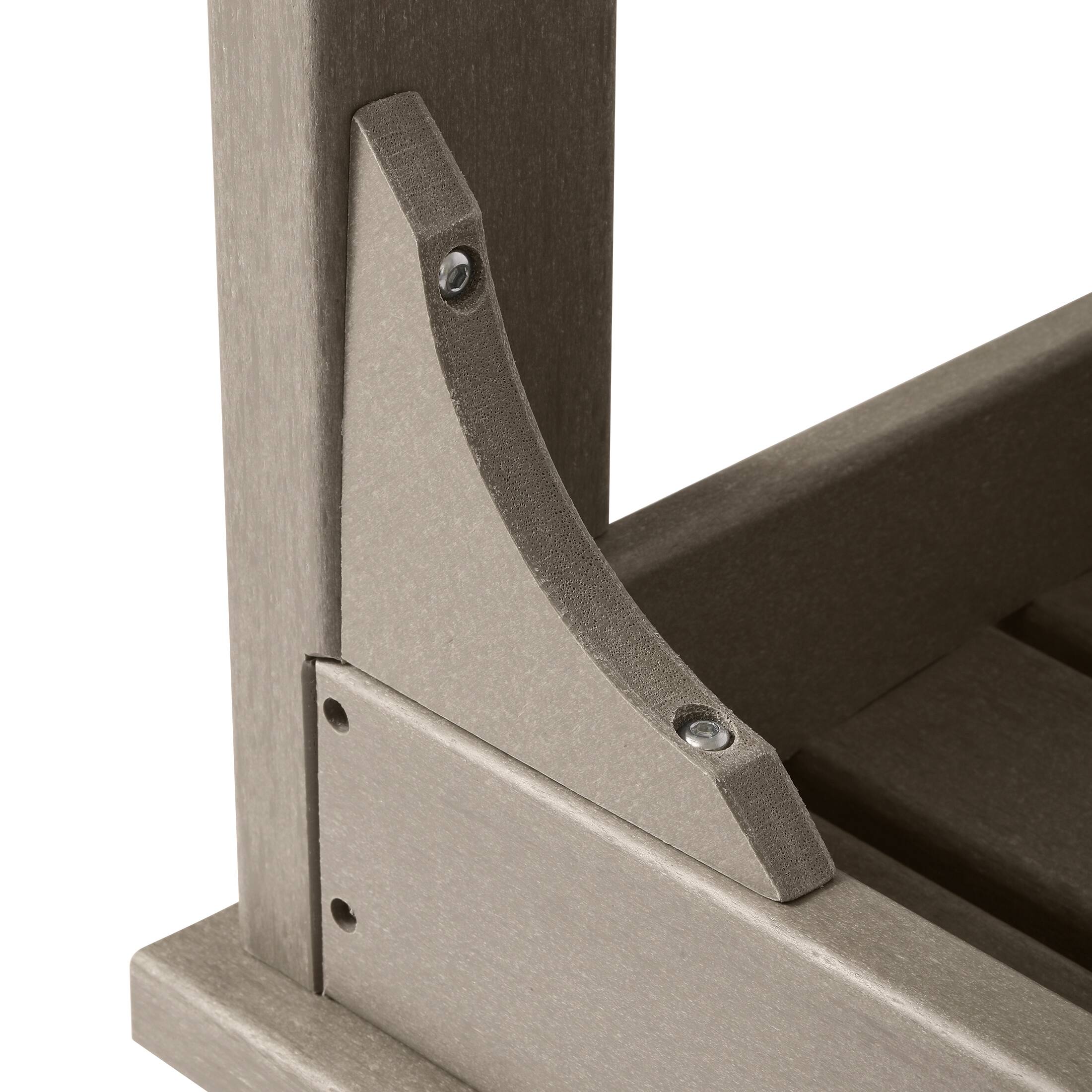 Alt View 6. WestinTrends - WestinTrends Malibu 48" length backless Poly Wood Outdoor / Garden bench - Weathered Wood.