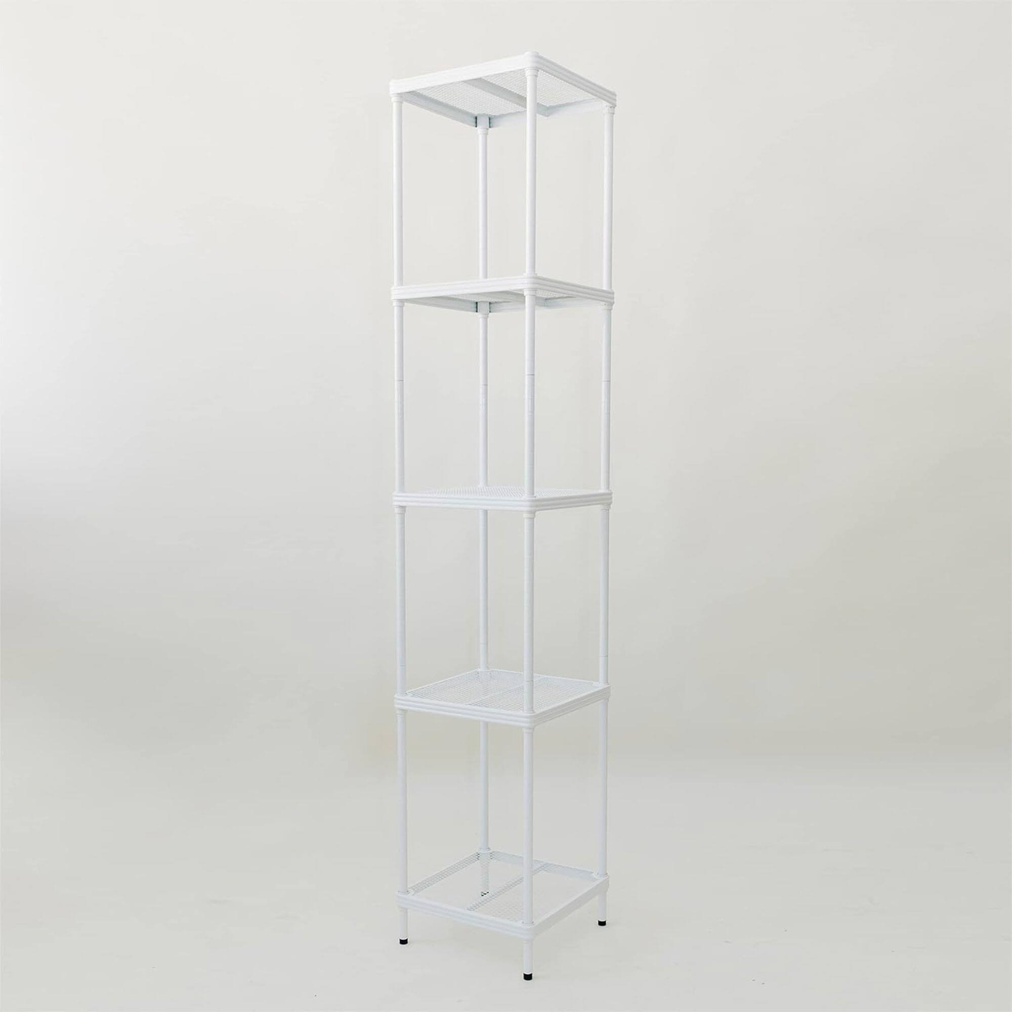Alt View 5. Design Ideas - Design Ideas MeshWorks 5 Tier Tower Metal Storage Shelving Unit Rack, White - White.