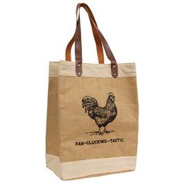 BreeBe - Fan-Clucking-Tastic Jute Tote - Multi