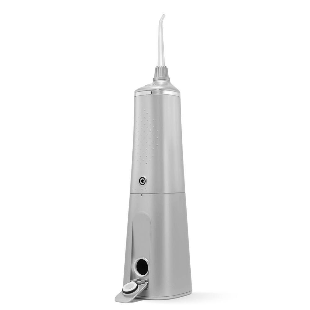 Angle. SuperSmile - Zina Water Flosser - Chrome Silver.