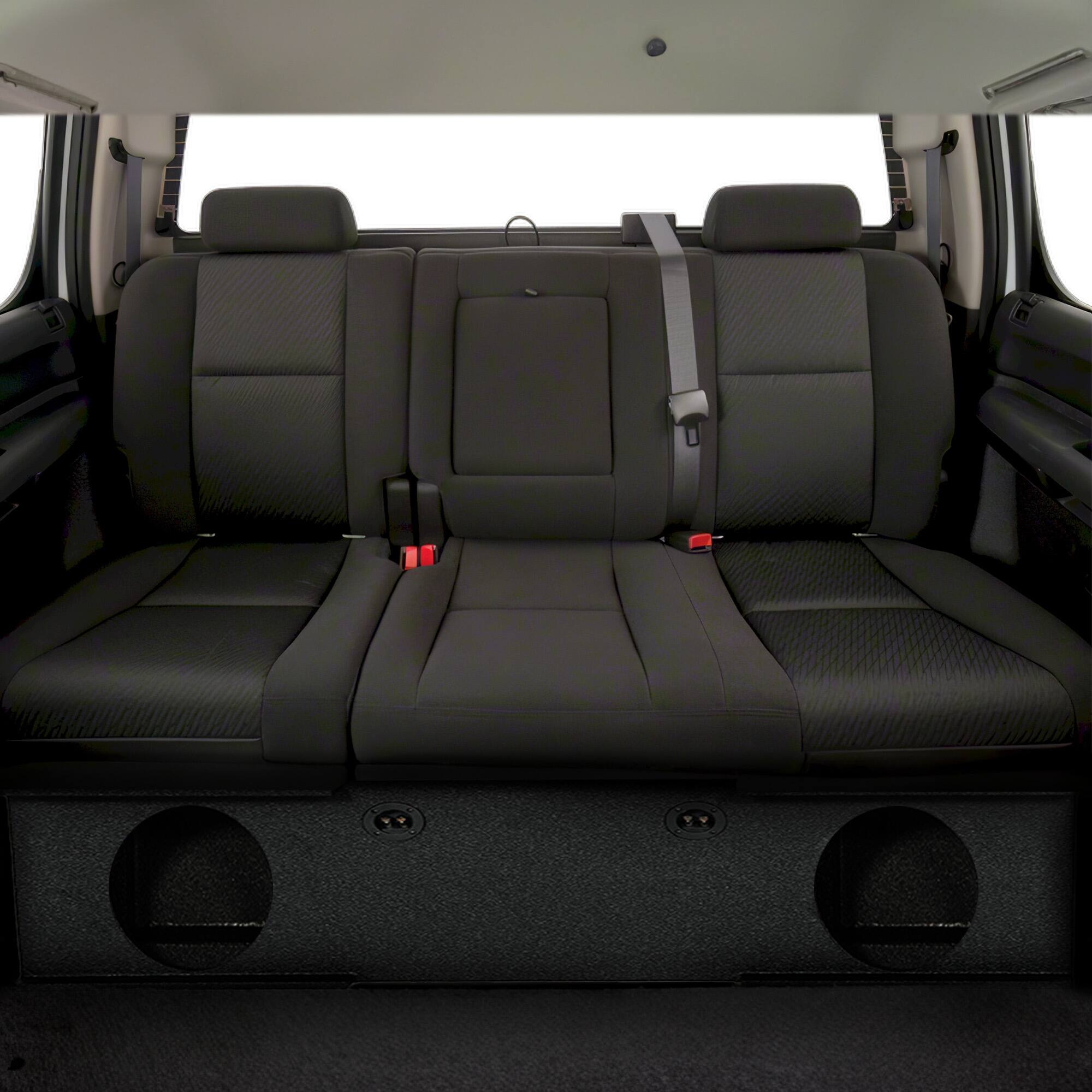 Alt View 3. QPower - QPower Dual 12" Sub Box - Chevy Silverado Crew Cab & GMC Sierra Crew Cab 07-13 - Black.