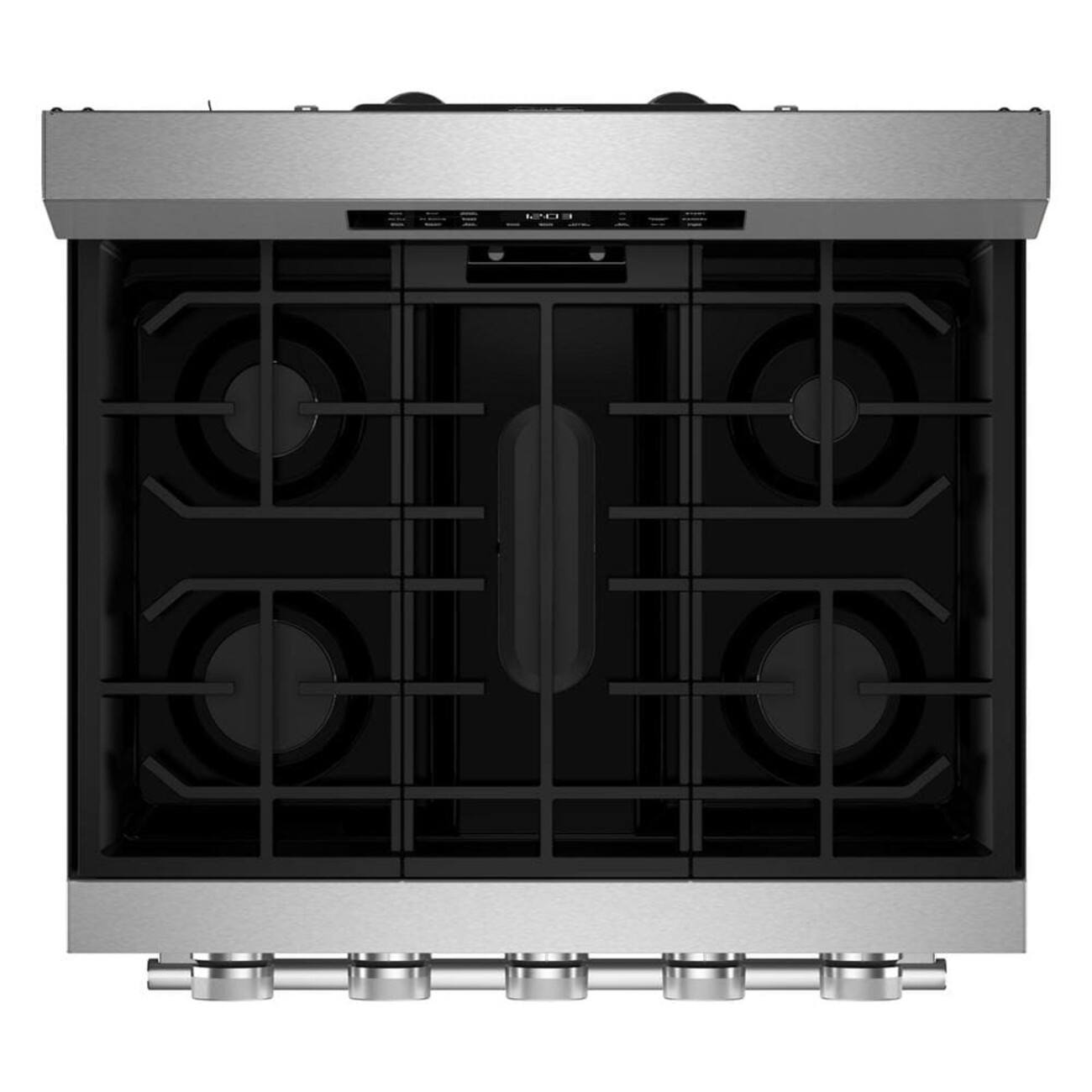 Alt View 2. KitchenAid - 30 in. Wide 5 burners 5.0 cu. ft. Smart Freestanding Gas Range with Convection Cooking Modes - PrintShield Stainless Finish.