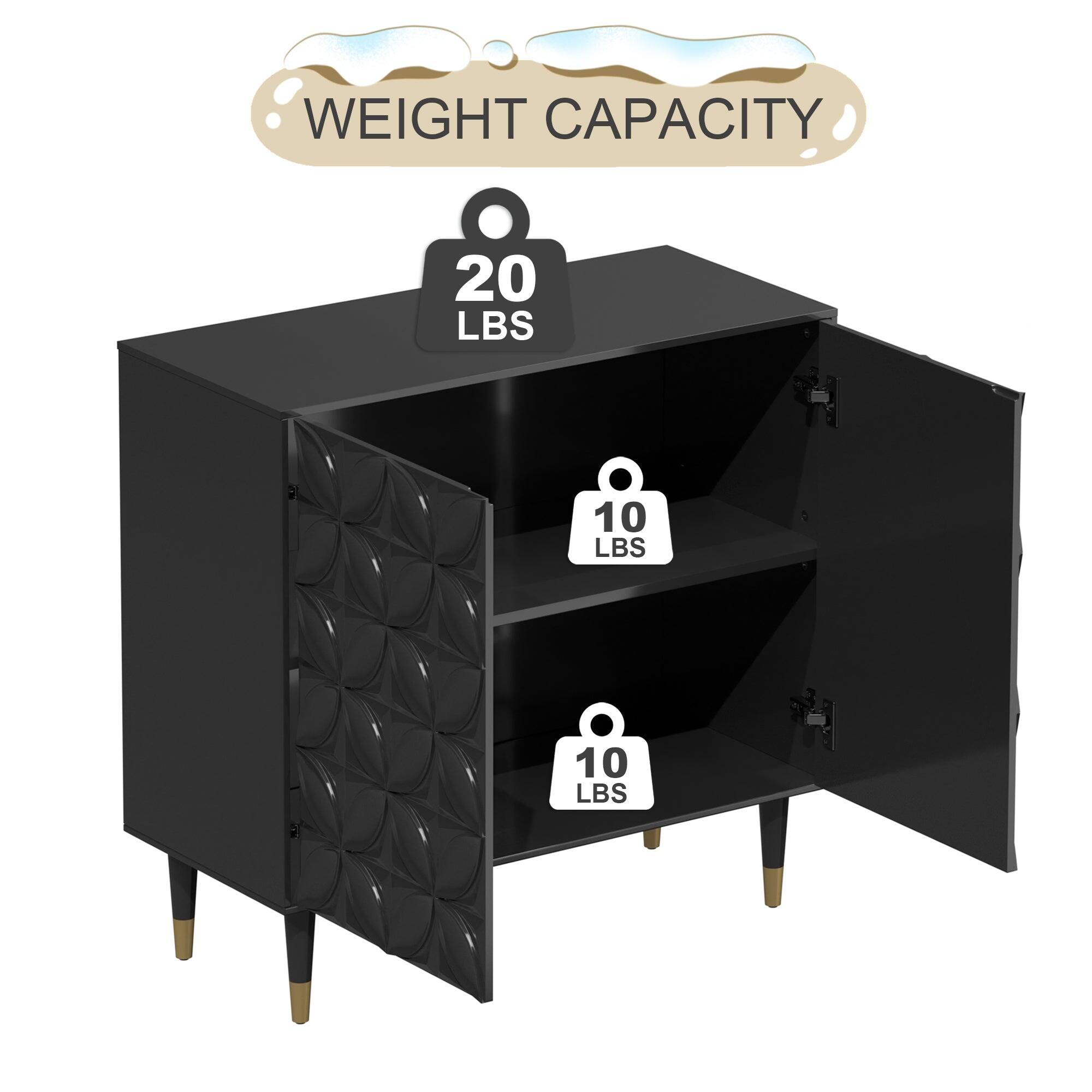 WEIGHT CAPACITY 20 LBS, 10 LBS, 10 LBS