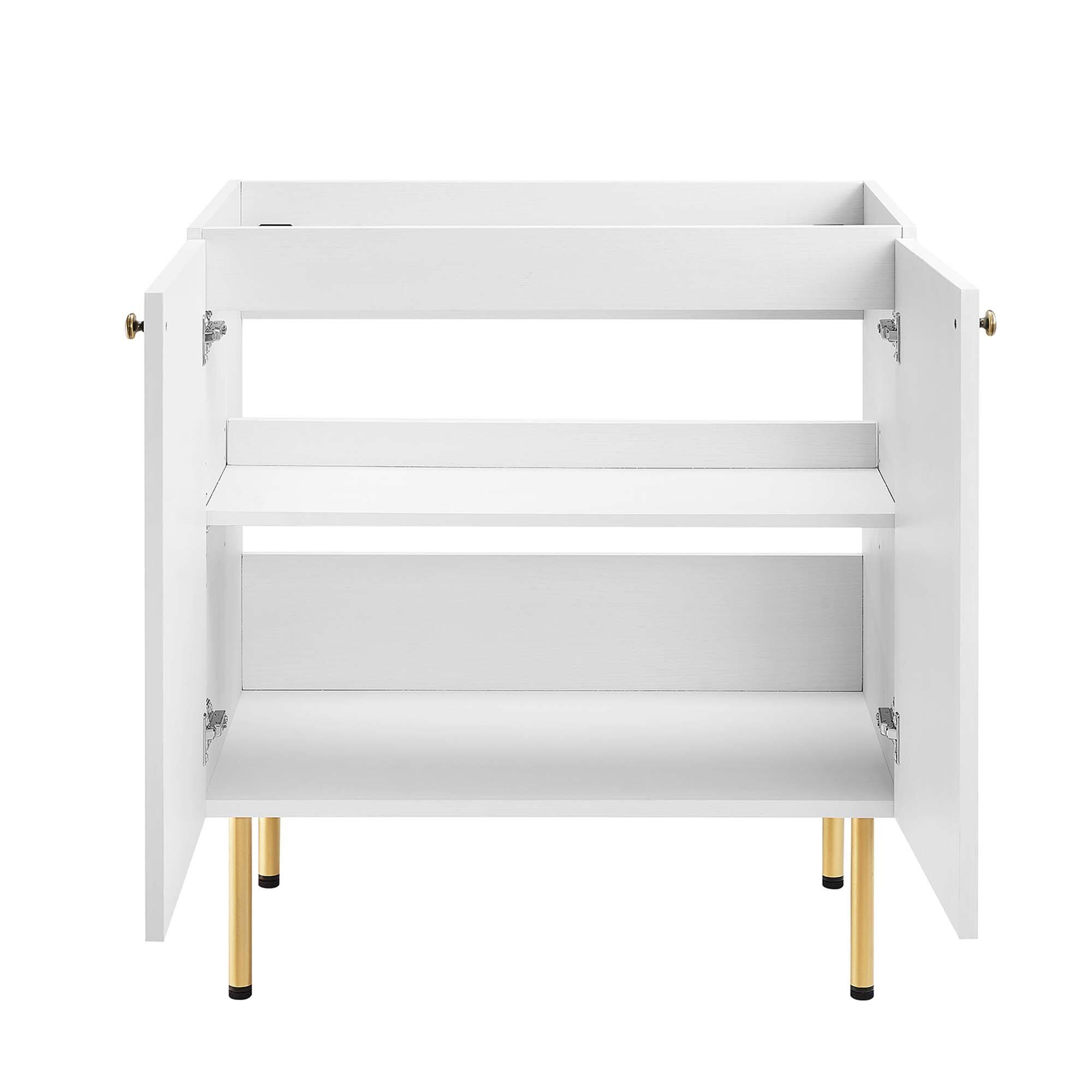 Alt View 5. Modway - Chaucer Bathroom Cabinet Basin Not Included by Modway - White.