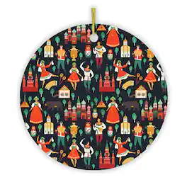 OrnamentallyYou - Russian Folklore Pattern Ornament Bohemian Dolls Street Dancers and Mosques - Multi-colored