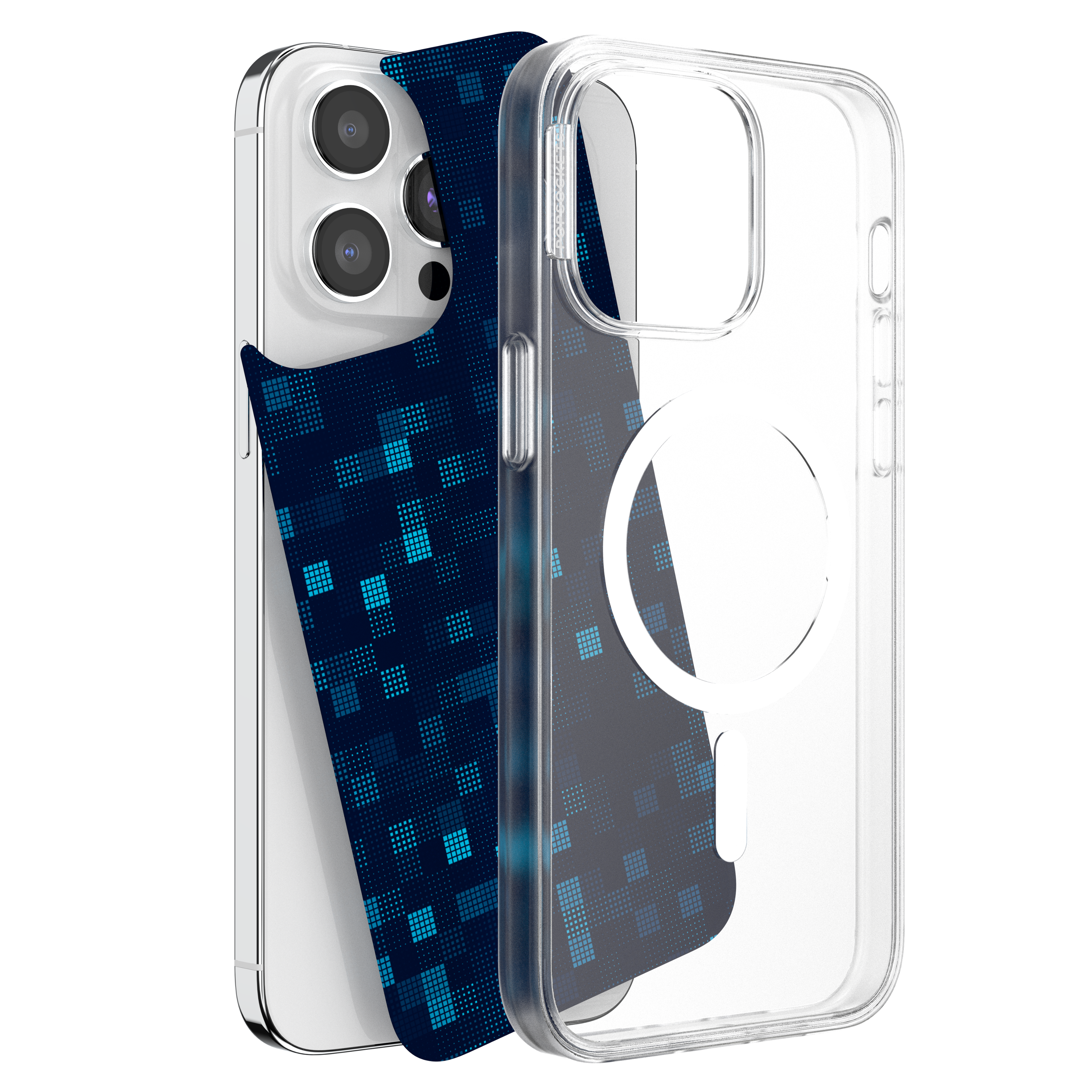 Alt View 1. PopSockets - Looks iPhone 15 Pro Max Swappable Graphic Case Inserts (3 per pack) - compatible w/ PopSockets PopCase only - Geo Collection.