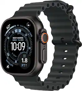 Apple Watch Ultra 3 (GPS+Cellular) 49mm Titanium Case with Black Ocean Band - Black - (2025)