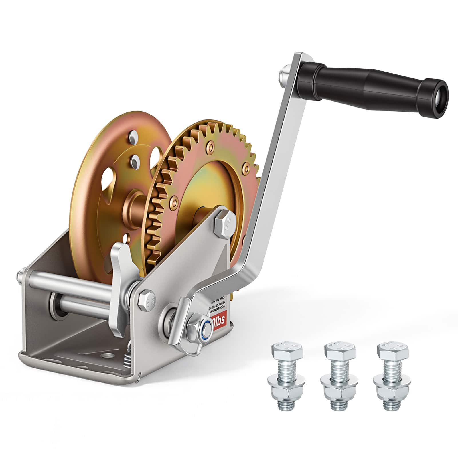 VEVOR - Boat Winch, 1600 lbs Hand Winch, Heavy Duty Manual Rope Crank, Portable Two-Way Ratchet, 4: 1 Gear Ratio - Silver price history on PriceWatchPro