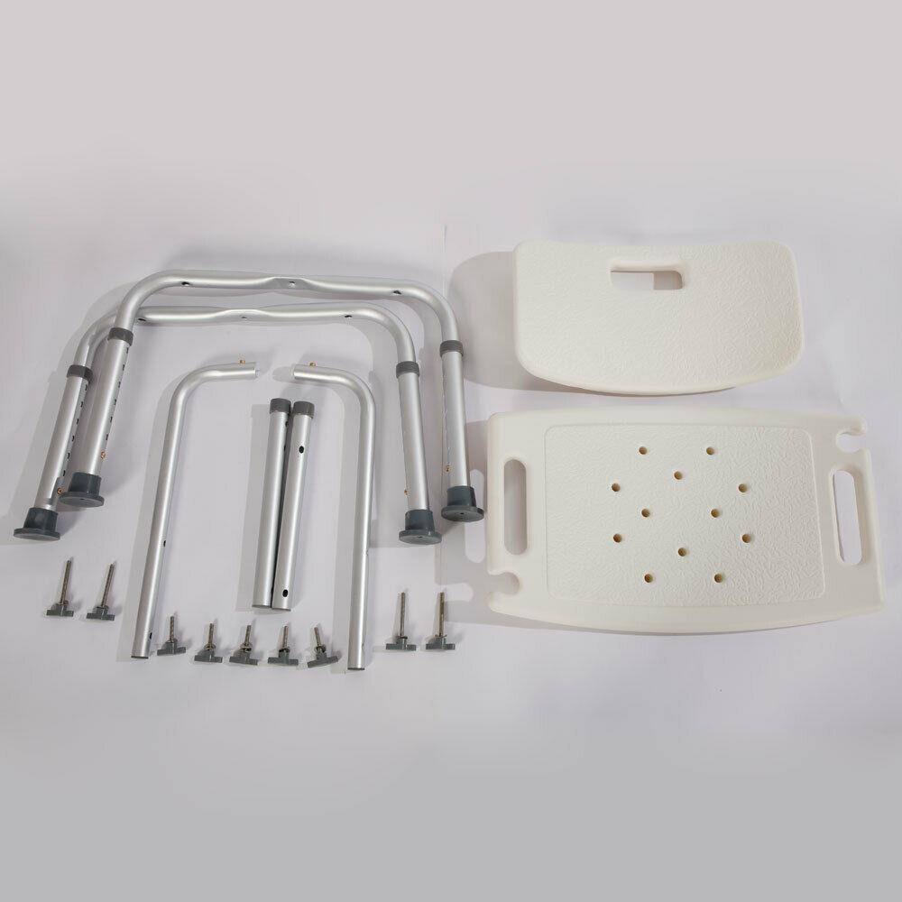 Alt View 1. Winado - 7-Height Adjustable Bath Chair, 330LBS Capacity, Tool-Free Assembly Shower Bench with Back & Shower Holder for Elderly - White.