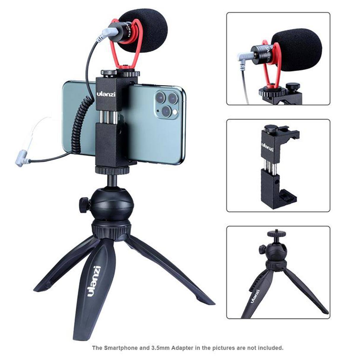 ulanzi dlacai ulanzi vlanzi

The Smartphone and 3.5mm Adapter in the pictures are not included.