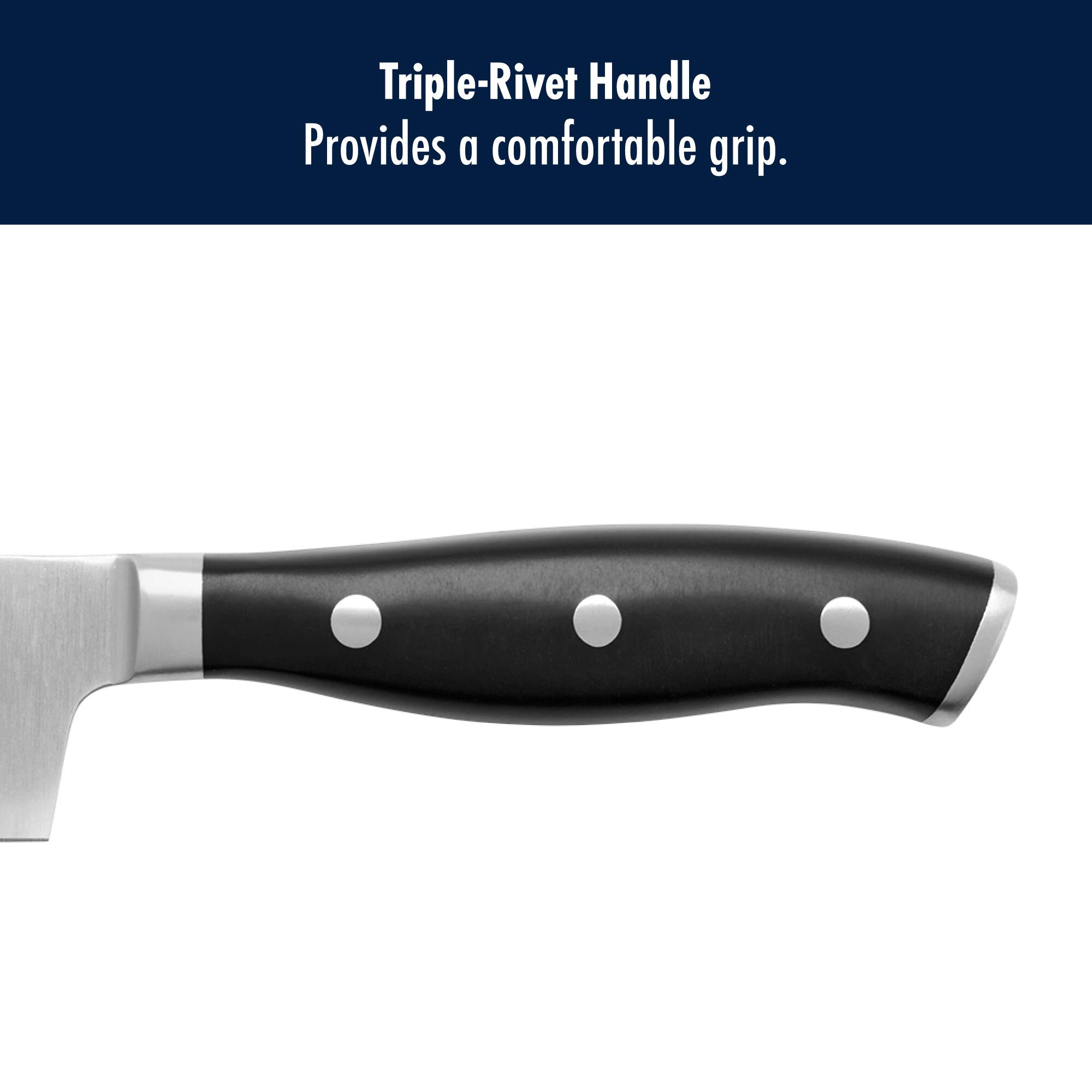 Triple-Rivet Handle  
Provides a comfortable grip.