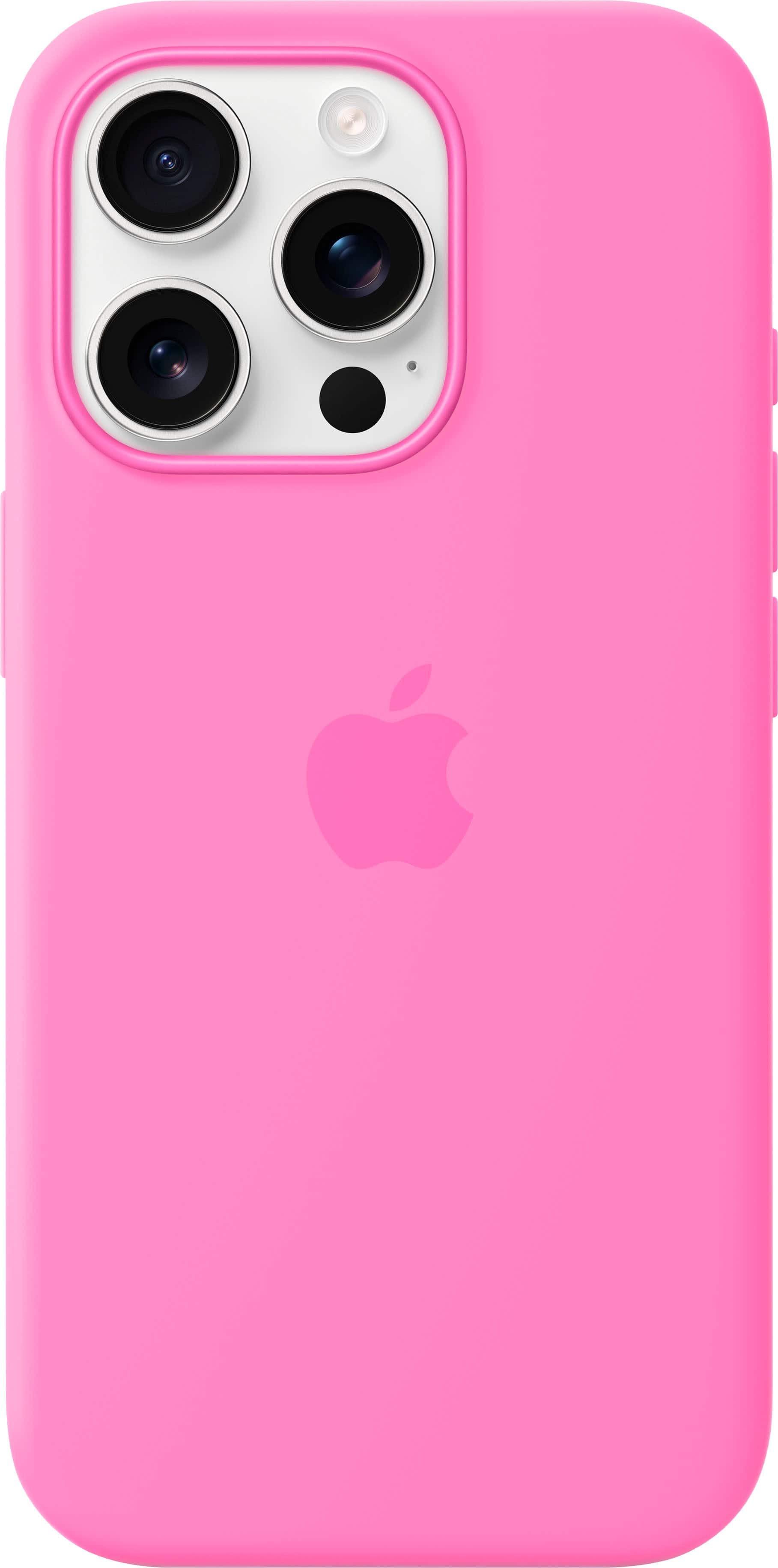 Front. Apple - iPhone 16 Pro Silicone Case with MagSafe - Peony.