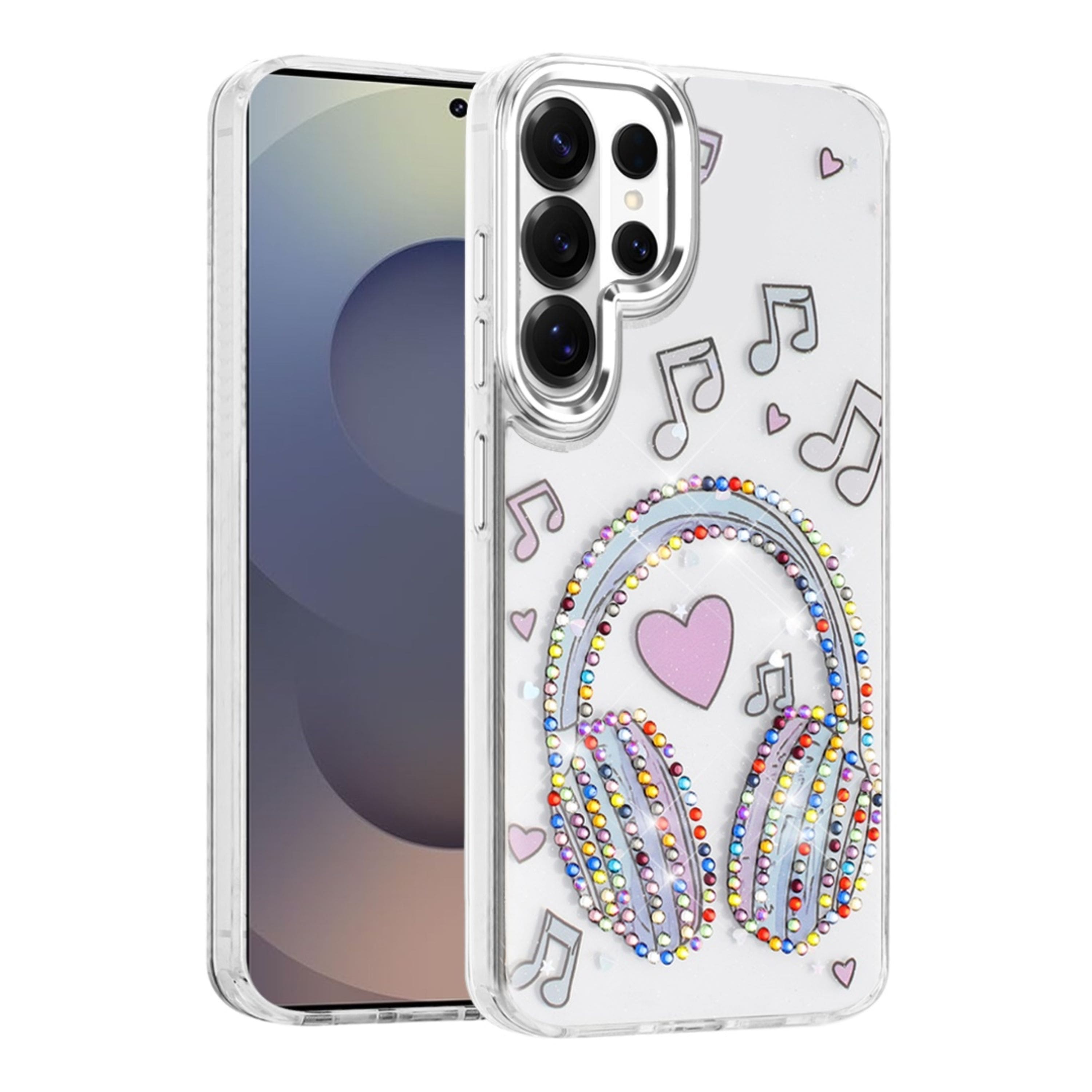 Kitcheniva - Colorful Epoxy Design Plastic Jewels With Tempered Glass For Samsung Galaxy S26 Ultra Music - Multicolor price history on PriceWatchPro
