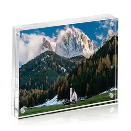 BP4U - 8.5x11 Inch Tabletop Acrylic Picture Frame, 12+12MM Double Sided Desktop Photo Frame (1-Pack)