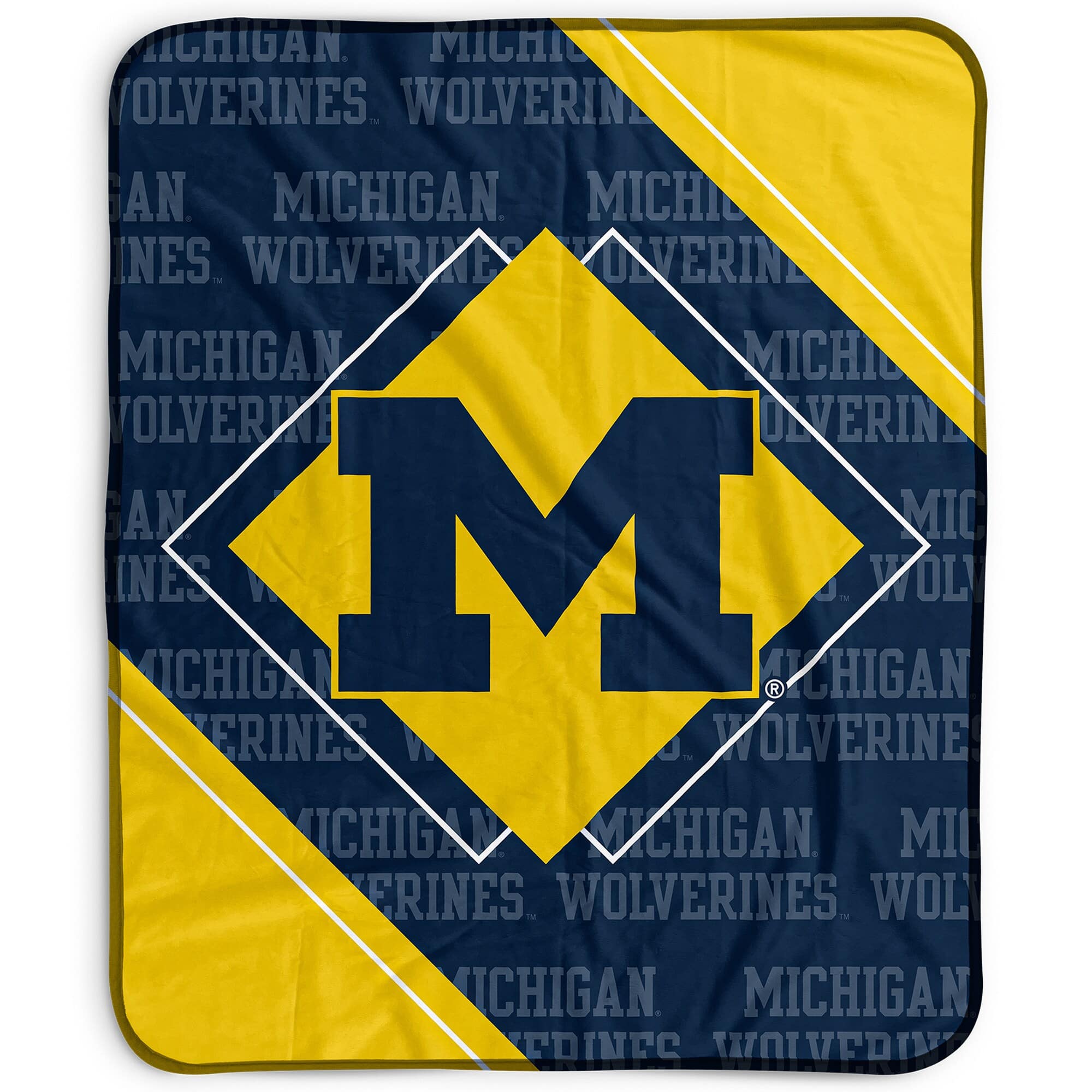 Pegasus - Michigan Wolverines 50" x 60" Diamond Logo Fleece Blanket - Multicolor