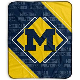 Pegasus - Michigan Wolverines 50" x 60" Diamond Logo Fleece Blanket - Multicolor