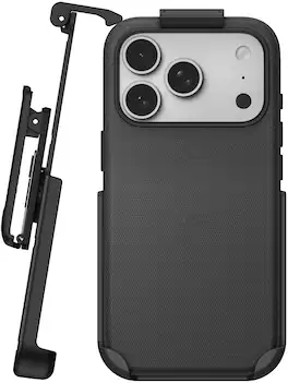Nakedcellphone - Woven Combo for iPhone 17 Pro Max Case - Compatible with MagSafe - with Rotating Belt Clip Holster Holder - Black