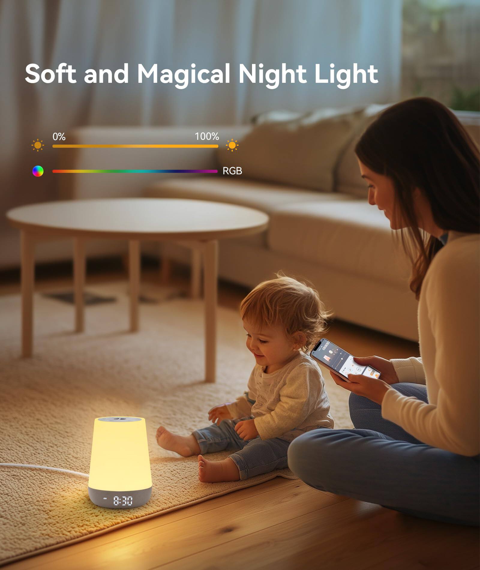 Soft and Magical Night Light

0% 100% RGB

8:30
