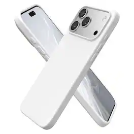 Ornarto - for iPhone 18 Pro Max Case 6.9", Liquid Silicone Soft Gel Rubber Shockproof Protective Case - White