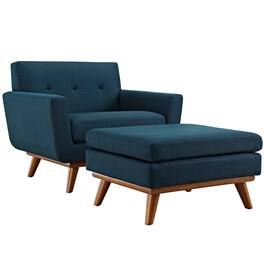 Engage 2 Piece Armchair and Ottoman by Modway - Blue