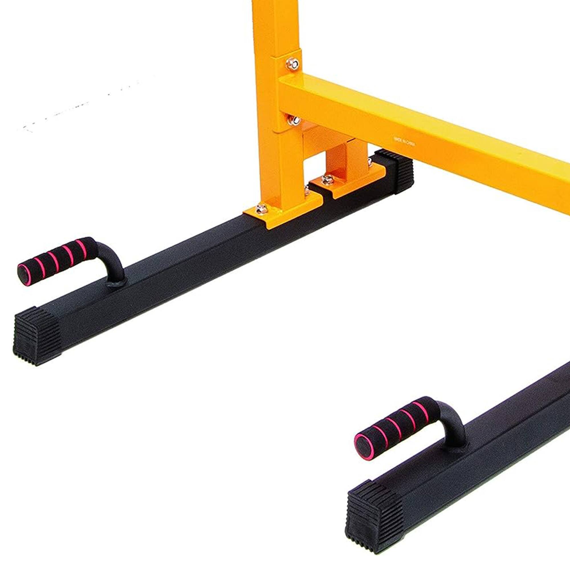 Alt View 8. BalanceFrom Fitness - BalanceFrom Multi-Function Home Gym Exercise Dip Stand, 500lb Capacity, Yellow - Yellow.