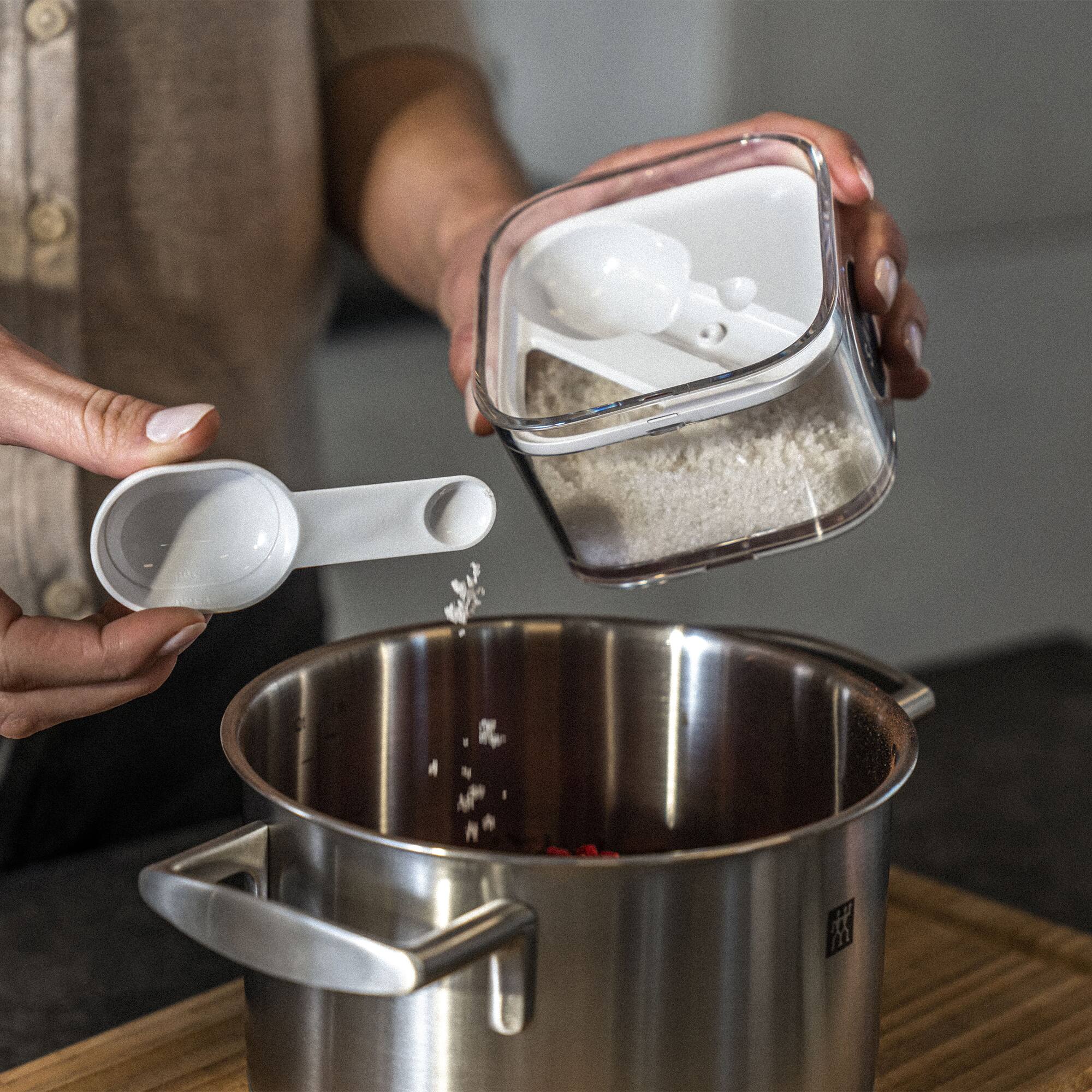 Alt View 5. ZWILLING - ZWILLING Fresh & Save Cube Box, Plastic, Airtight Dry Food Storage Container, Small Cube, S Container, .34-qt - Clear.