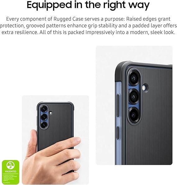 Equipped in the right way

Every component of Rugged Case serves a purpose: Raised edges grant protection, grooved patterns enhance grip stability and a padded layer offers extra resilience. All of this is packed impressively into a modern, sleek look.

UL VALIDATED