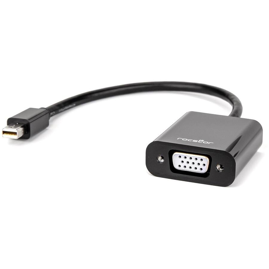 Alt View 3. Rocstor - Rocstor Premium Mini DisplayPort to VGA Video Adapter - M/F - For connecting a VGA display to a Mini DisplayPort on a - Black.