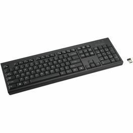 Kensington - KB270 EQ Rechargeable AI keyboard with Copilot Key - Wireless Connectivity - Bluetooth/RF - 5 - 2.40 GHz - Black