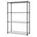 Left. TRINITY - 4-Tier 36x14x54 Commercial Wire Shelving NSF w/Liners Dark Bronze - Dark Bronze.