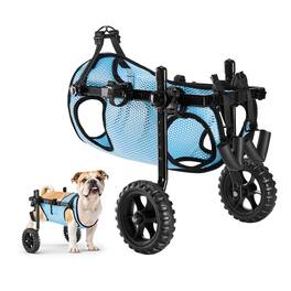 VEVOR - Dog Wheelchair for Back Legs, Adjustable 2 Wheels Pet Wheelchair, Lightweight Dog Cart with Shock-Absorbing Wheels - Black