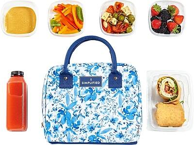 Alt View 3. Fit & Fresh - Simplified Lunch Bag - Blue Floral.