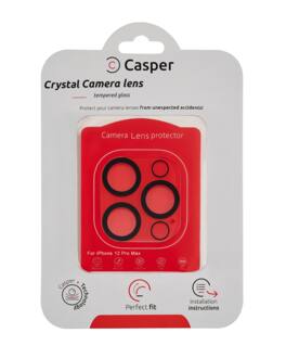 Casper - Camera Lens Protector Compatible For iPhone 12 Pro Max - Crystal Full Cover - Clear/Transparent