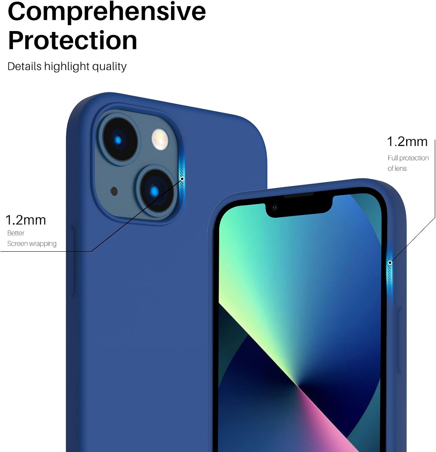 Comprehensive Protection Details highlight quality 1.2mm Full protection of lens 1.2mm Better Screen wrapping