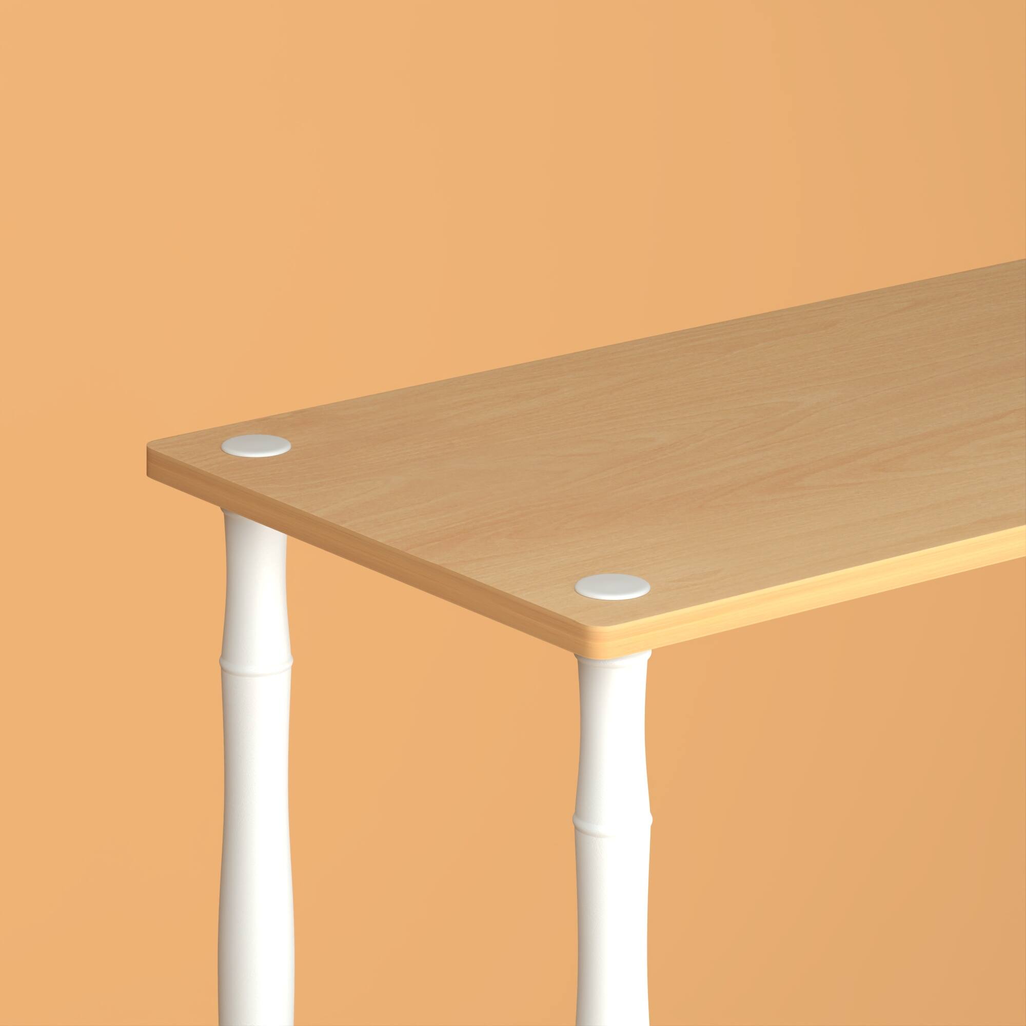 Alt View 5. HOMLUX - 3-Tier 29.5" Corner Shelf Open Shelves for Display for Living Room and Office Organization Beech & White - Beech & White.