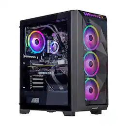 Velztorm - Pilum Custom Gaming Desktop (Ryzen 7 5700X, 32GB, 1TB SSD + 1TB HDD, RTX 5060, Win 11 Pro ) - Black