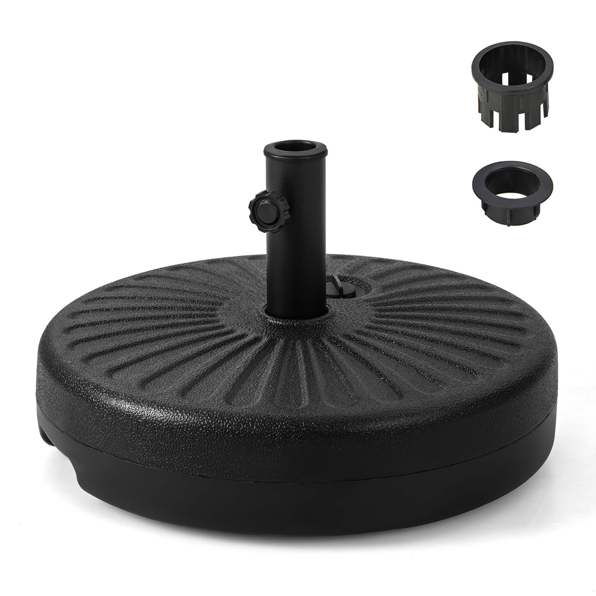 Costway - 20'' Patio Fillable Round Umbrella Base Stand Holder Fit Pole 1.5''/1.9'' Outdoor - Black price history on PriceWatchPro