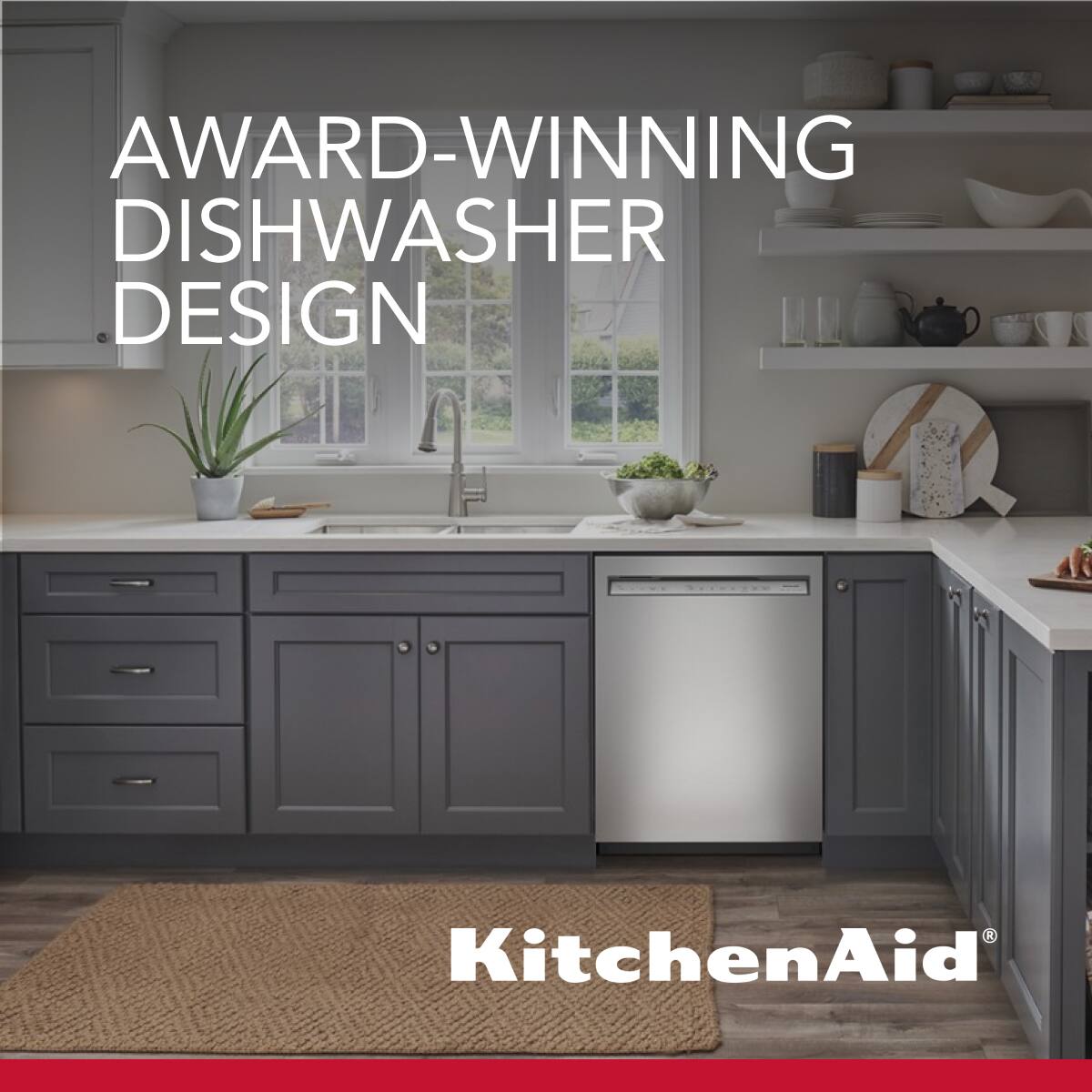 AWARD-WINNING DISHWASHER DESIGN  
KitchenAid