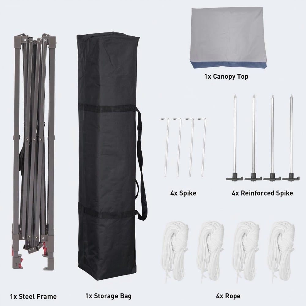 popo Outsunny 10' x 10' Outdoor Pop-Up Party Tent Canopy with Top