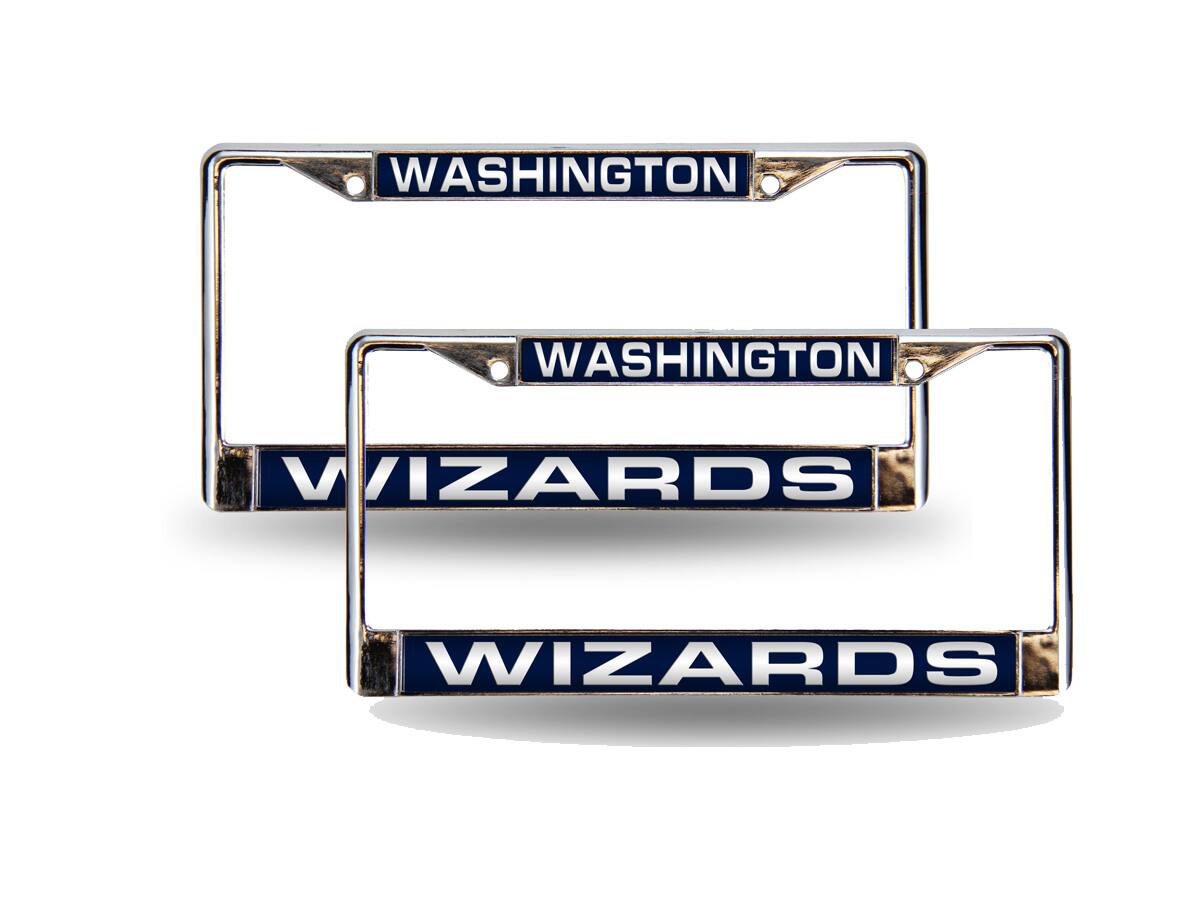 Washington Wizards Chrome Metal Laser License Plate Frame - Set of 2 Frames