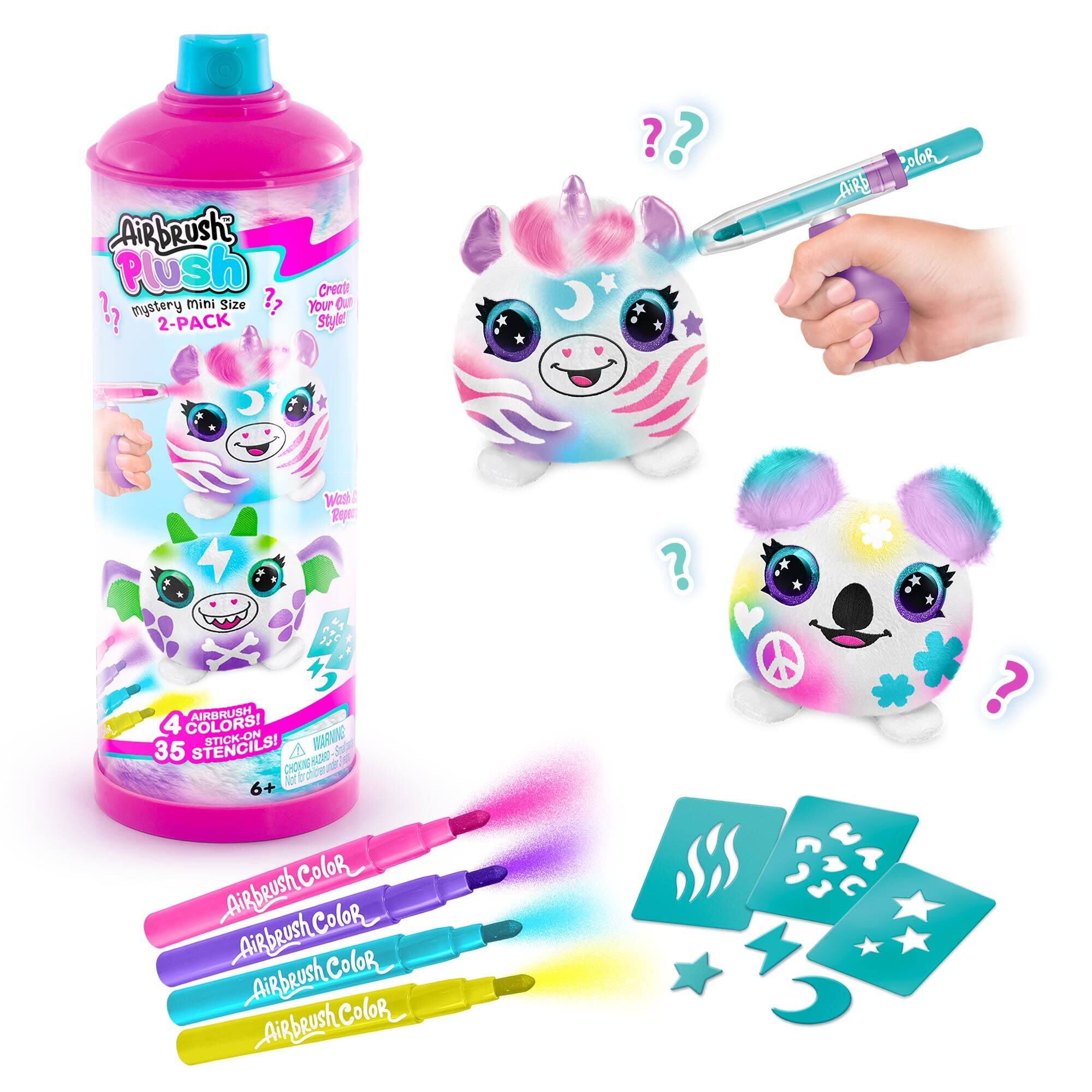 Airbrush Plush 4 mystery mini Size 2-PACK Create Your Own Style! ColoR AiRE Wash I Soper AIRBRUSH 4 COLORS! ON STENCILS STICK-ON MARUNG 35 4 J a0go P Nor D dce 6+ * * ColoR Airbrush ColoR AiRbrush ColoR Airbrush AiRbRush Color