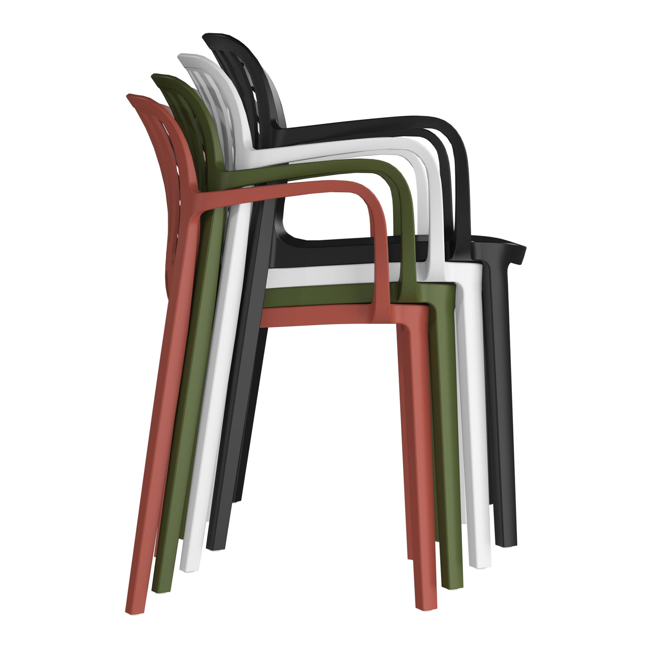 Alt View 6. WestinTrends - WestinTrends Playa Outdoor Modern Stackable Patio Dining Armchairs (Set of 2) - Gray.