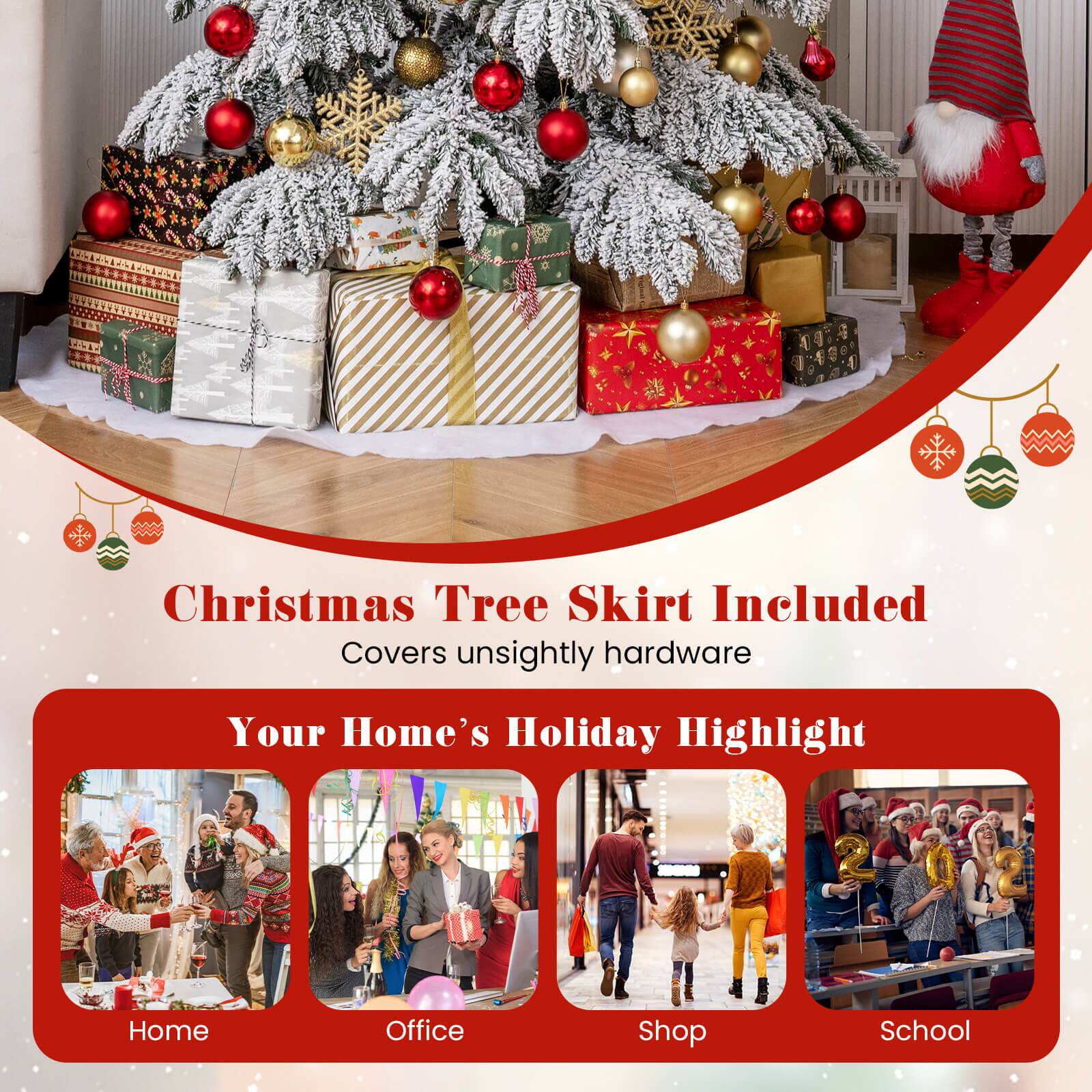 Christmas Tree Skirt Included  
Covers unsightly hardware  

Your Home's Holiday Highlight  

Home  
Office  
Shop  
School